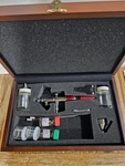 Vlh Paasche Double Action Siphon Feed Airbrush Set With All Three Heads. Fixed Price $45.00.