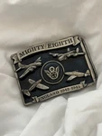 Mighty Eight Air Force Wwii Belt Buckle - England 1942 To 1945 R&m Industries. Fixed Price $65.00.