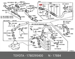 Genuine Oe Pants, Air Cleaner, NO.4, 1780295400 For Toyota 17802-95400. Fixed Price $62.24.