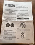 Campbell Hausfeld Sandblasting Kits Operating Instruction Manual AT125102AJ G1. Fixed Price $24.50.