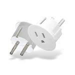 Orei American Usa To European Plug Adapter Type E/f Schuko 2 Pack, Black. Fixed Price $11.88.