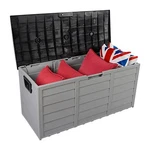 Leadzm 75 Grey Gallon Storage Box Rattan Patio Deck Cabinet. Fixed Price $99.99.