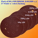 50X 5" Hole 80/120/180/240/320 Grit Sanding Disc Random Orbit Hook & Loop. Fixed Price $15.95.