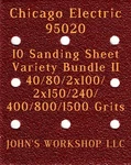 Chicago Electric 95020 - 40/80/100/150/240/400/800/1500 10PC Variety Bundle Ii. Fixed Price $9.99.
