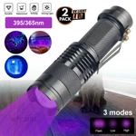 2PCS Uv Ultraviolet Flashlight Black 395NM 365NM Detector Urine Pet Stains. Fixed Price $6.99.
