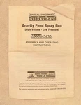 Central Pneumatic Professional Gravity Feed Spray Gun Manual 43430 Used -a. Fixed Price $6.50.