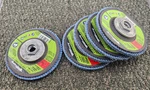 (qty 5) Forney 71932 4 1/2" X 5/8" 80 Grit Grinder Wheel Flap Disc. Fixed Price $49.91.