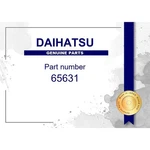 Genuine Daihatsu Rear Wheel House Plate Fr Rh Multiple Part No. Set 65631-B. Fixed Price $47.30.