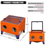 Portable Benchtop Blaster Cabinet Kit 25GALLON Sandblasting 80PSI. Fixed Price $115.99.