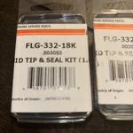 Devilbiss FLG-332-18K Fluid Tip And Seal Kit, New. Fixed Price $80.00.