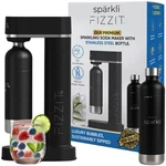 Fizzit Sparkli Carbonated Soda Maker With 1L Stainless Starter Kit, Black. Fixed Price $105.99.