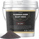 #80 Grit Aluminum Oxide Blast Media (8 LBS/3.6KG) - Premium Lb,. Fixed Price $36.48.