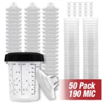 Pps Disposable Paint Spray Gun Cups Liners & Lid System 190 Mic 50 Pack. Fixed Price $44.99.