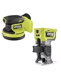 Ryobi One+ 18V Cordless Hp Brushless Compact Router & 5 In. Random Orbit Sander. Fixed Price $199.00.