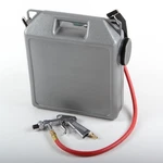 Air Powered Portable Sandblaster Kit 30 Lb Cap., Ft. Rubber Hose 2.5 Gallon. Fixed Price $68.00.
