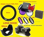 Ring Adapter+filter Kit+lens Hood For Camera Nikon Coolpix P610 P600 B700 62MM. Fixed Price $35.19.