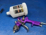 Air Spray Gun 20 Hvlp Gravity Feed With Regulator Tips Nozzle Work Great. Fixed Price $40.00.