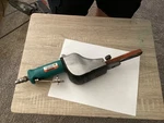 Dynafile 14000 W/1/2" Wide Arm Mounted On Dynabrade 01197 20K Rpm Air Motor. Fixed Price $420.00.