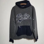 Polo Ralph Lauren Performance Hoodie Mens Large Paint Splatter Colorblock Navy. Fixed Price $120.00.