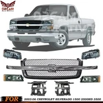 Grille & Headlight Kit Brackets Set For 2003-06 Chevrolet Silverado 1500/ 2500. Fixed Price $264.00.