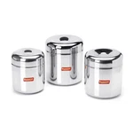 Steel Vertical Utility Canisters/ubha Dabba/storage Containers Set Of 3PC. Fixed Price $73.14.