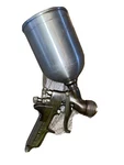 Lot Of Devibliss, Sata, And Other Auto Body Spray Guns W Tips & Parts - 8 Total. Fixed Price $1000.00.