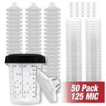 Pps Cups Disposable Paint Spray Gun Liners And Lid System (125 Mic) 50PACK. Fixed Price $47.99.