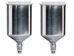 Devilbiss Startingline 20 Oz Metal Gravity Feed Spray Gun Cup With Lid (2 Pack). Fixed Price $93.76.