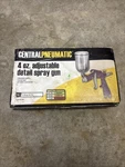 Central Pneumatic 4OZ. Adjustable Detail Spray Gun -gravity Feed- Item #92126. Fixed Price $13.00.