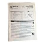 Kobalt Small Gravity Feed Spray Gun Owner's Manual Instructions SGY-AIR87. Fixed Price $7.99.