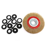 8" Inch Round Brass Plated Steel Wire Brush Wheel For Bench Grinder. Fixed Price $29.95.