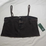 Wild Fable Size Xs Denim Adjustable Strap Crop Top Rusty Brown Nwt 1312. Fixed Price $10.00.