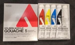 Holbein Artist Acrylic Gouache Primary 5 Tubes Mixing Colors Set D991. Fixed Price $21.00.
