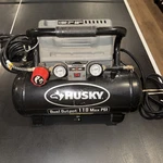 Husky Dual Output 110 Max Psi Air Compressor. Fixed Price $118.00.