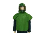 Rpb Nova 2000 Air Fed Sandblasting Helmet NV-2002XL 32" Green Nylon Cape Only. Fixed Price $179.17.