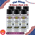 Rust-oleum 7578838-6PK Pro High Perf Enamel Spray Paint Flat Black 15OZ. Fixed Price $50.05.