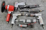 Lot Of 8 Air Tools Ratchet, Hammer Drill, Sander, Reciprocating Saw. Fixed Price $139.99.