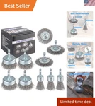 10-PACK Carbon Steel Wire Wheel, Cup, Pen Brush Set With 1/4-INCH Hex Shank F.... Fixed Price $29.29.