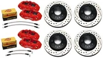 Wilwood Disc Brake SET,D8-4 Red Calipers,drilled ROTORS,65-82 Corvette C-2,C-3. Fixed Price $2242.43.