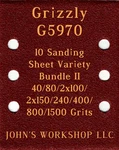 Grizzly G5970 - 40/80/100/150/240/400/800/1500 10PC Variety Bundle Ii. Fixed Price $9.99.
