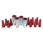(1) Milton Color Fit S-314MKIT Pc Coupler Plug Set, 1/4" Npt, Red, Free S&h. Fixed Price $28.48.