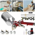 Hvlp Air Paint Spray Gun Kits 1.3/1.7/2.0MM Nozzles Gravity Feed Car Auto Primer. Fixed Price $28.99.