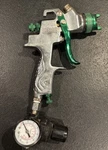 Paint Gun AS1009 Hvlp With Gauge Lar 200, Auto Sprayer, Untested Green. Fixed Price $19.99.