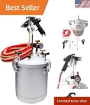 1/2 Gallon 10L High Pressure Pot Air Paint Spray Gun, Tank With Sp.... Fixed Price $125.99.