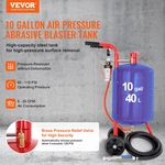 Vevor 10GAL/40L Sandblaster Equipped W/nozzle Shut-off Valve Pressure Gauge Cera. Fixed Price $163.50.