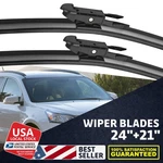 Black 24"+21" 2X Highly Clean Window Durable Front Windshield Wiper Blades Kit. Fixed Price $15.29.