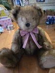 Dan Dee Collectors Choice Brown Teddy Bear With Red Bow Plush Odor Dust Free. Fixed Price $22.00.