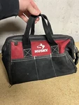 Husky Zippered Tool Bag 9 In 10 Pocket Water Resistant Dual Padded Handles. Fixed Price $15.00.
