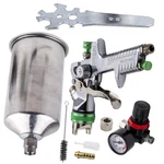 2.5MM Tip Hvlp Paint Air Spray Gun Kit Gravity Feed Car Primer Gauge Protable. Fixed Price $32.42.