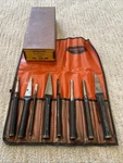 Vintage Williams Chisel Set Pc With Roll CS-8R Made Usa. Fixed Price $69.99.